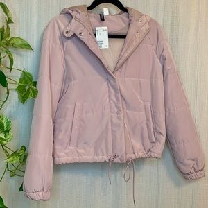 • H&M light pink puffer jacket NWT
